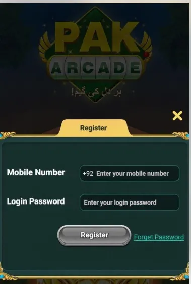 Pak Arcade game Register
